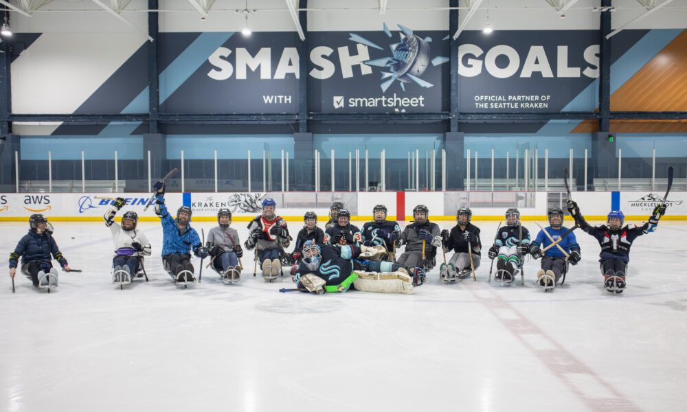 Sled Hockey Clinic with the VA